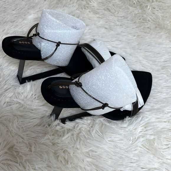 Good American Cinder-F*-Rella Wedge Lucite Heels Size 7.5 New - Picture 8 of 11